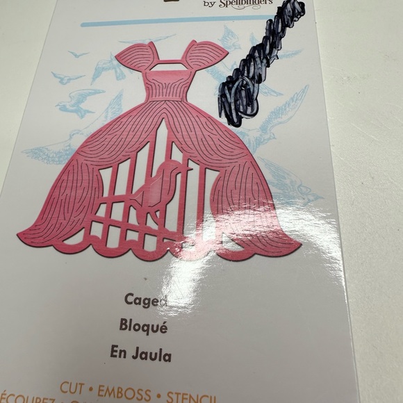Inspire By Spellbinders Caged Dress Bronze Die IN001 Cut Emboss Stencil - Picture 8 of 8